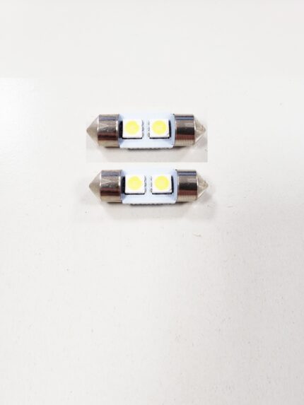 LAMPARAS TUBULAR 2 LED 5050 SMD 31MM - BLANCO 12V PAR
