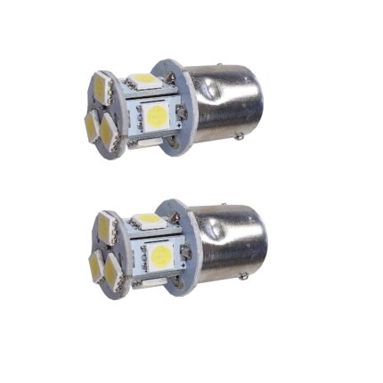 LAMPARAS 1 POLO 8 LED 5050 SMD - BLANCO 12V 1141 - 1156 - P21W PAR