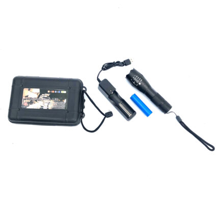 ACCESORIOS VARIOS LINTERNA TACTICA RECARGABLE LED C/ESTUCHE