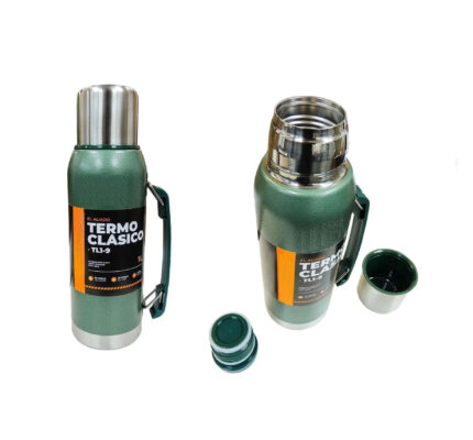 ACCESORIOS VARIOS TERMO VERDE 1 LT + MANIJA Y PICO CEBADOR TL1-9