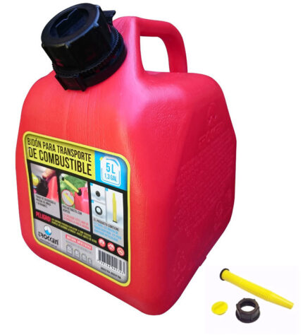 ACCESORIOS VARIOS BIDON COMBUSTIBLE CON EMBUDO SURTIDOR 5 LITROS