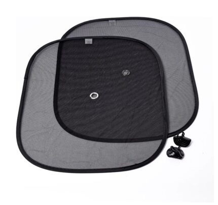 ACCESORIOS VARIOS PARASOL LATERAL DE TELA 2 PIEZAS NEGRO