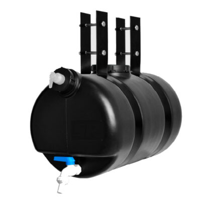 ACCESORIOS VARIOS TANQUE DE AGUA 25 LTS. NEGRO CON JABONERA PARA CAMION