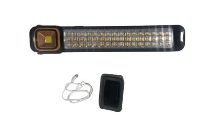 ACCESORIOS VARIOS REFLECTOR SOLAR 48 LED CON BASE PARA PISO USB