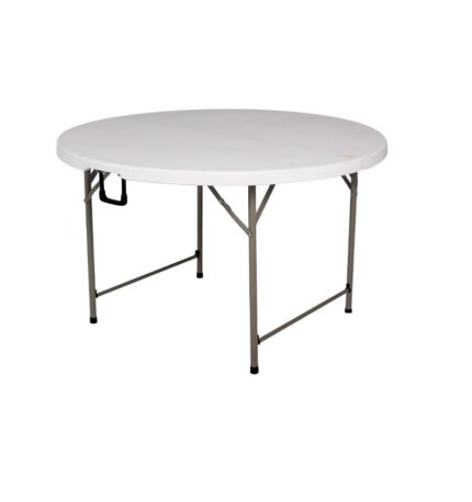 ACCESORIOS VARIOS MESA REDONDA PLEGABLE CAMPING 122X74 CM BLANCA